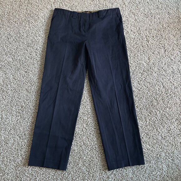 Loro Piana Mens Navy Dress Pants Size 46 Made In Italy Wool Blend Classic Fit - Picture 2 of 12